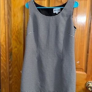 Houndstooth patterned dress